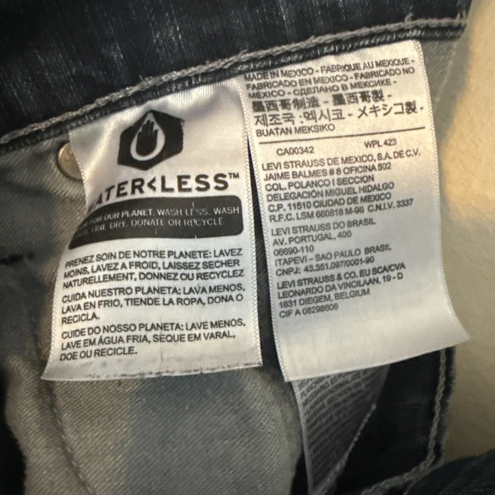 Levi's 559 Jeans Men's 50x28 Blue Denim Relaxed Straight Fit Casual Big and Tall